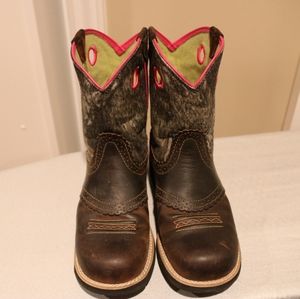 Ariat camo and hot pink boots